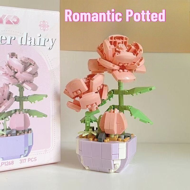 Bonsai Garden Lego Set - Mini fiori in vaso set di