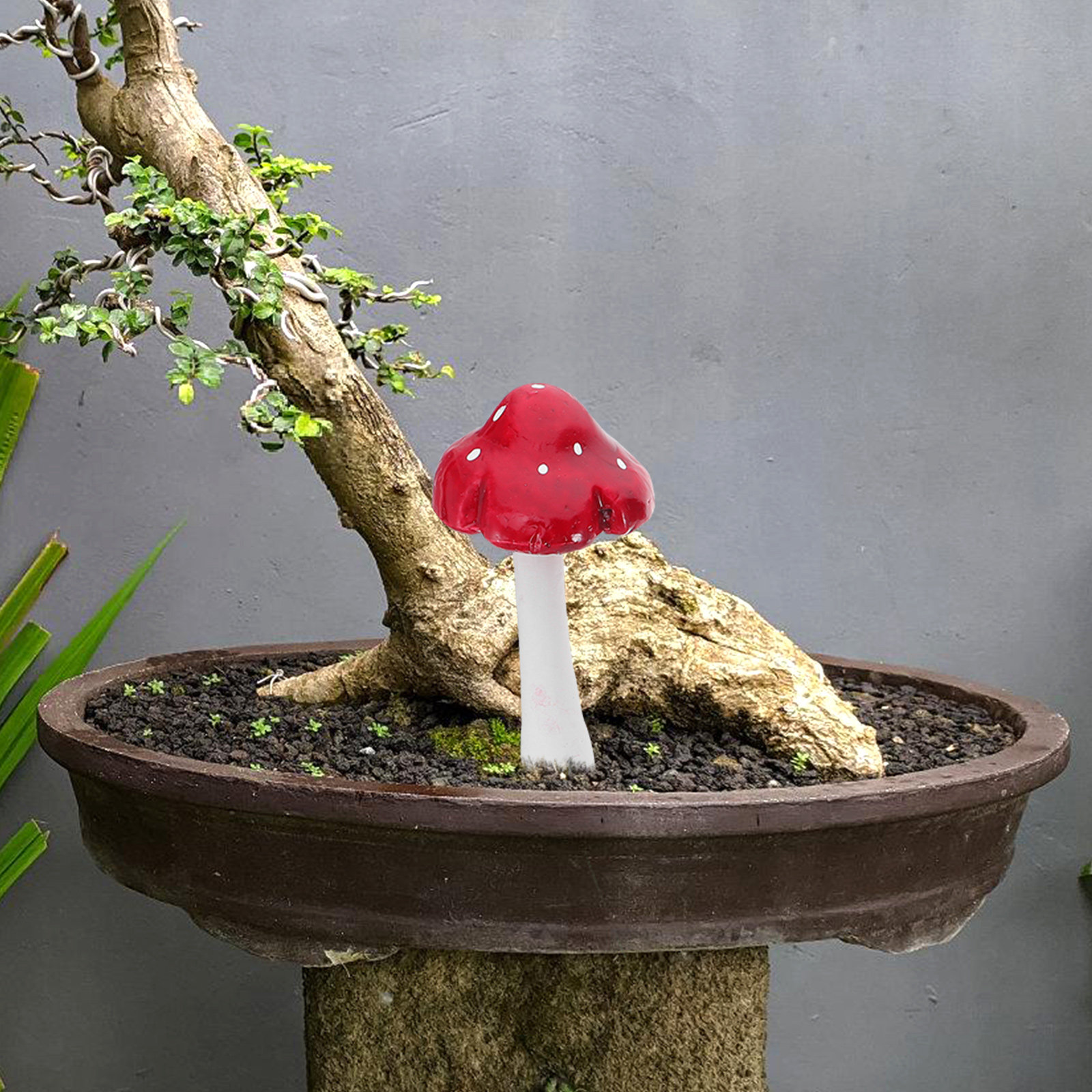 Bonsai Garden Display - 33 Pezzi di Funghi Artificiali in