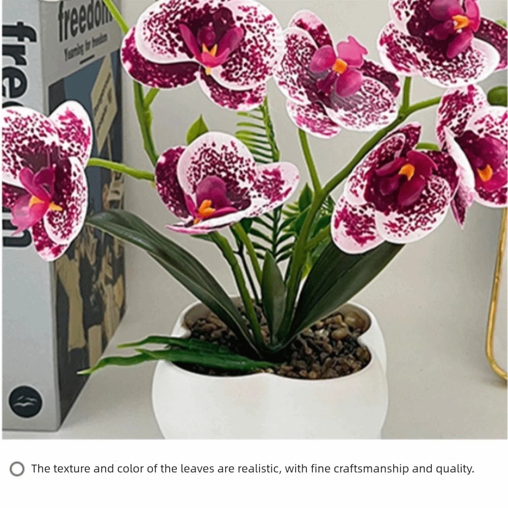 Bonsai Garden Zen - Orchidea a Farfalla Simulata Multi-Fiore, Fiori