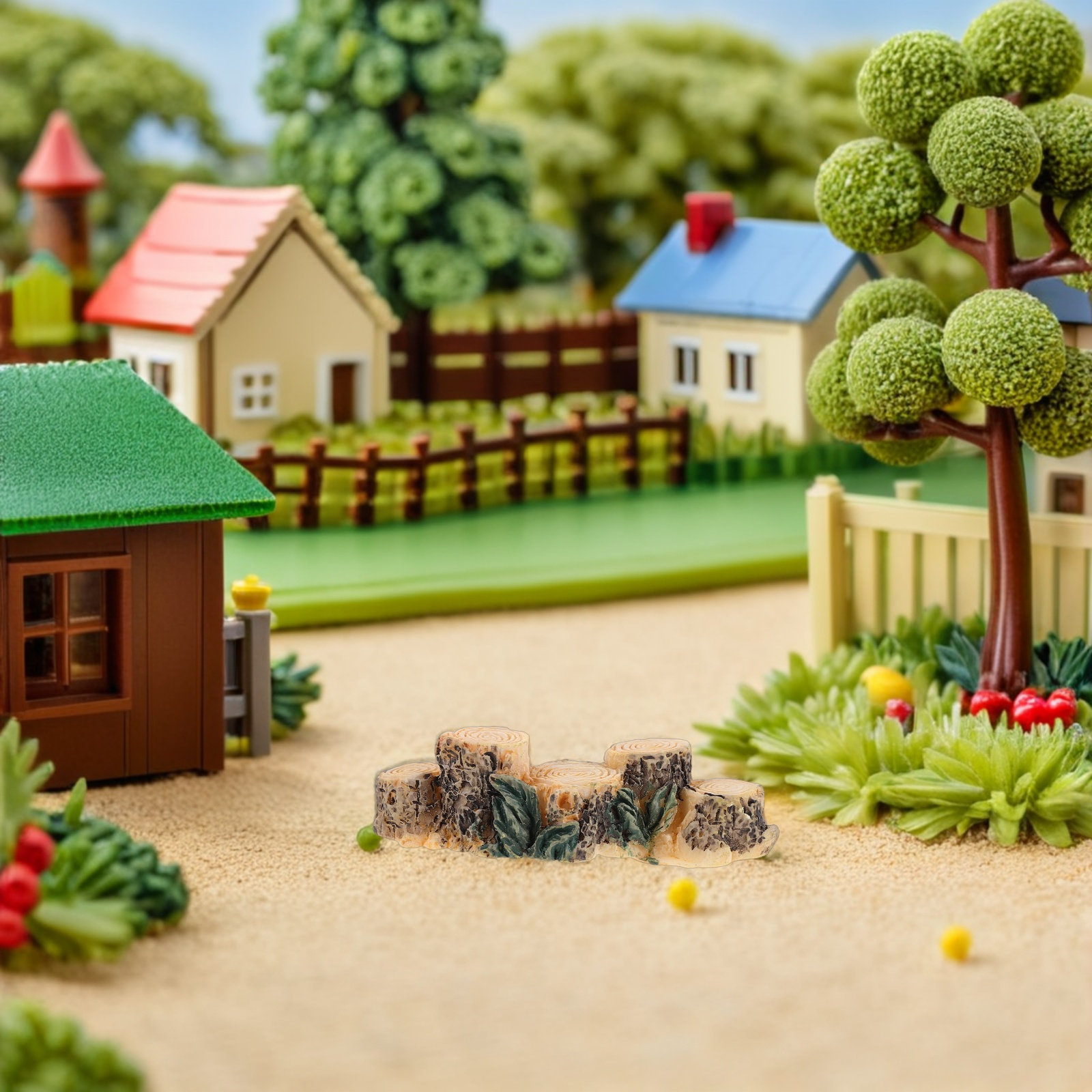 Bonsai Garden With Sand - 10 Pezzi di Mini Ceppi d'Albero