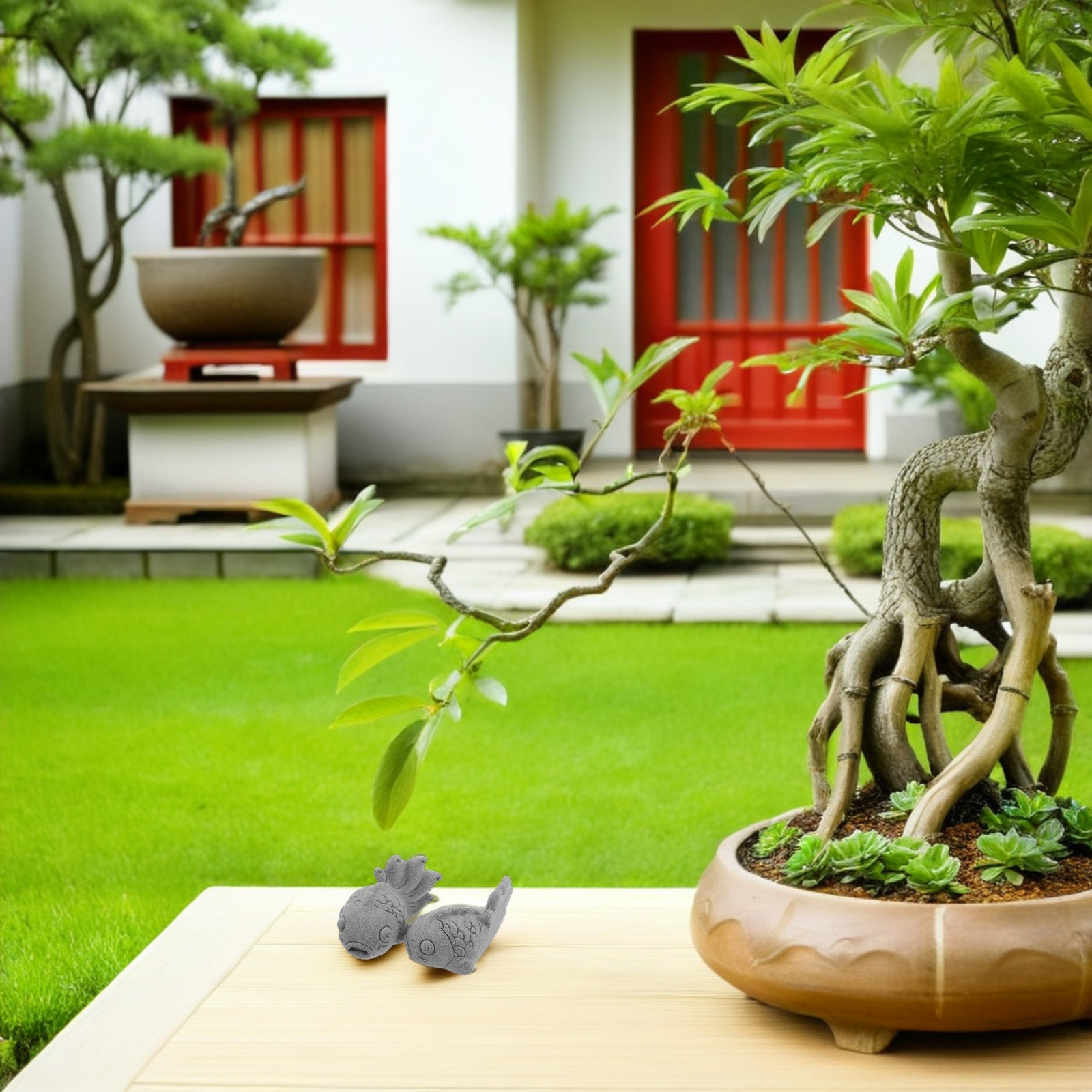 2 Pezzi Statue da Giardino a F - Bonsai Koi Garden recensione e prezzo